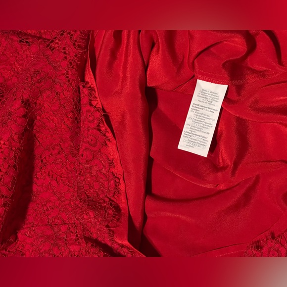 J.Crew Tie Neck Top In Lace AG853 holiday red size S - Picture 4 of 10